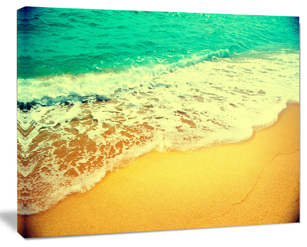Beautiful Sea Summer Background, Large Seashore Canvas Wall Art, 20"x12"