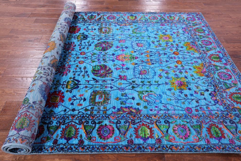 6' 0" X 9' 2" Persian Handmade Wool & Silk Rug - Q15812