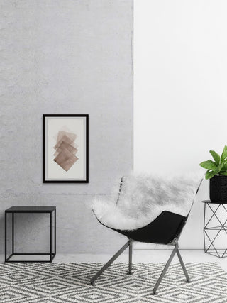 "Five Brown Squares" Framed Painting Print, 30"x45"