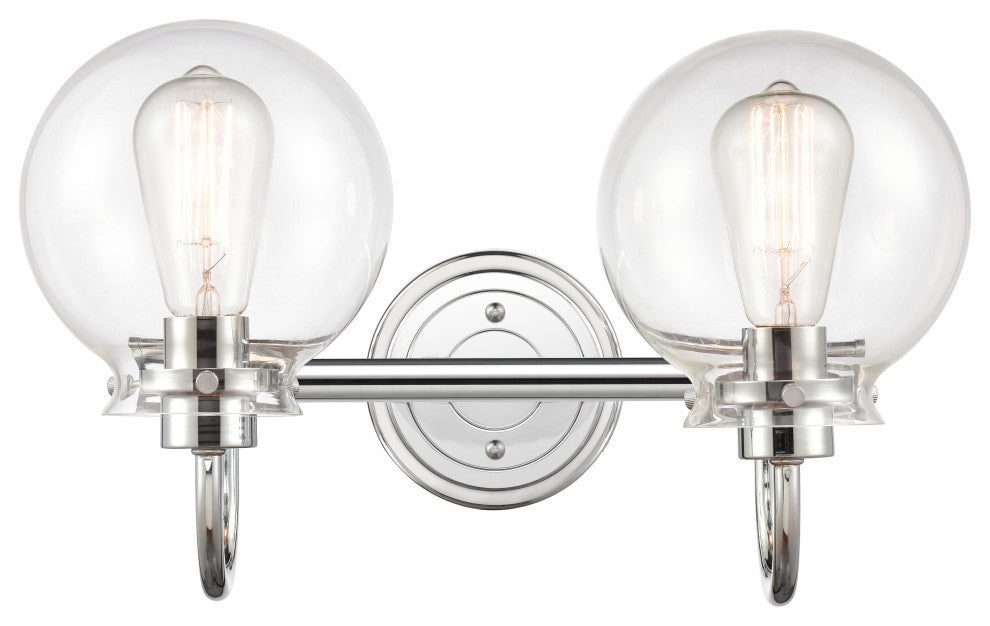Innovations 437-2W-PC-G4372 Olivia 2 Light Bath Vanity Light, Polished Chrome