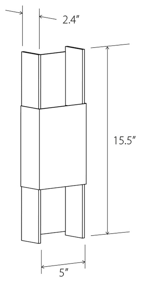 Ansa LED Wall Sconce, Brushed Aluminum, Frosted
