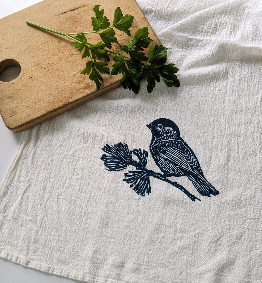 Chickadee Tea Towel