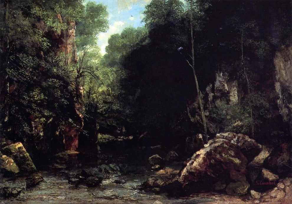 Gustave Courbet The Shaded Stream Wall Decal