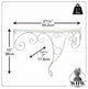 Madeline Half Moon Floating Shelf With Arabesque Bracket Support