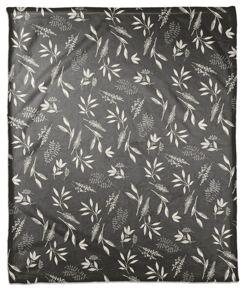 Moody Botanicals 50x60 Coral Fleece Blanket