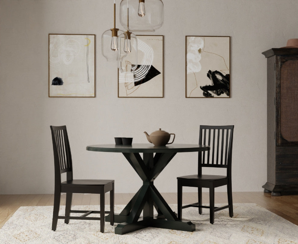Rembrandt X Base Dining Table, Antique Black
