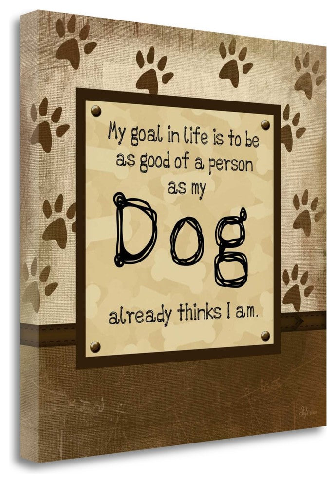 "Good Person As My Dog" By Jennifer Pugh, Giclee Print on Gallery Wrap Canvas