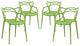 Modern Green Entangled Dining Set Set of 4