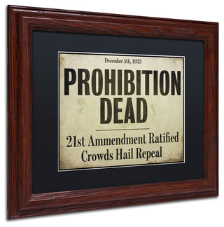 Color Bakery 'Prohibition' Art, Wood Frame, Black Matte, 14"x11"