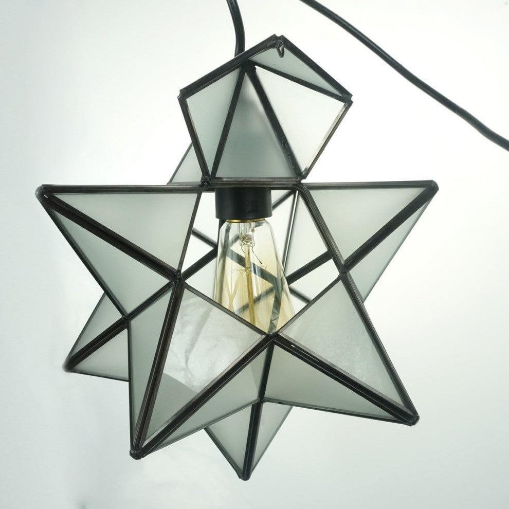 Moravian Style Pendant Lights Modern Star Pendant Lighting, 12'''', Frosted