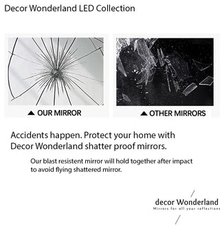 Rita 23.6 in. x 39.5 in. LED Metal Framed Bath Vanity Mirror, Black