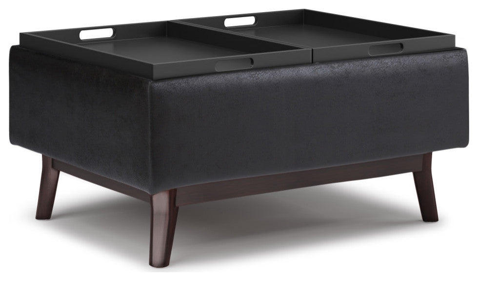 Owen Tray Top Small Coffee Table Storage Ottoman
