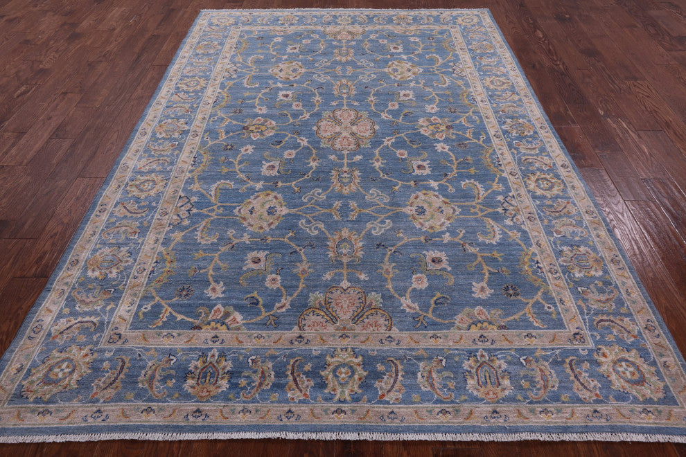Hand-Knotted Persian Tabriz Wool Rug 6' 8" X 9' 8" Q10409