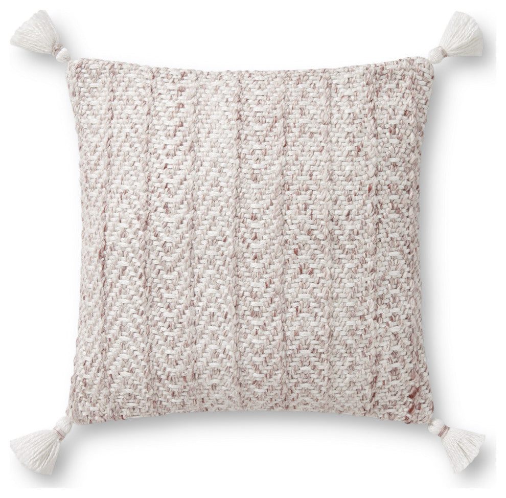 Loloi PLL0068 Blush / Natural 18" x 18" Cover Only Pillow