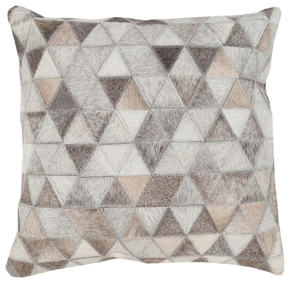 Surya Trail TR-004 18"x18" Pillow Kit, White/Dark Brown/Beige
