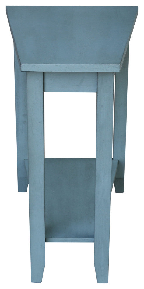Keystone Accent Table, Ocean Blue - Antique Rubbed