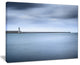 "Breakwater and Soft Water Under Clouds" Landscape Wall Art, 40"x30"