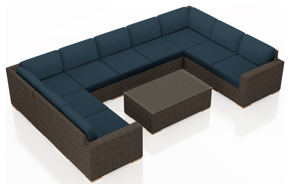 Arden 10 Piece Sectional Set, Spectrum Indigo
