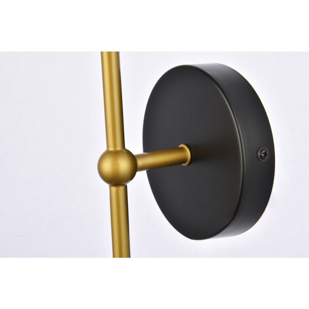 Living District Keely 1-LT Wall Sconce LD2356BKR, Black