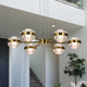 Milano 25" ETL Certified LED Height Adjustable Pendant Chandelier, Antique Brass