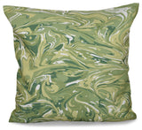 M?lange, Geometric Print Pillow, Green, 18"x18"