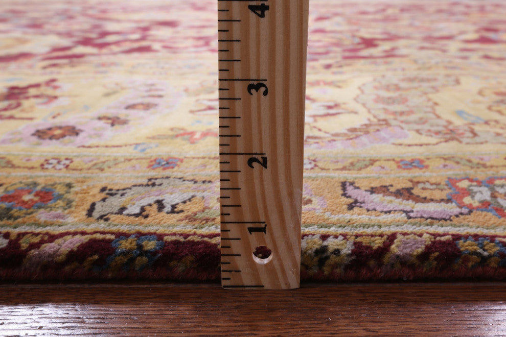 Hand-Knotted Persian Tabriz Wool Rug 9' 1" X 11' 11" Q9029