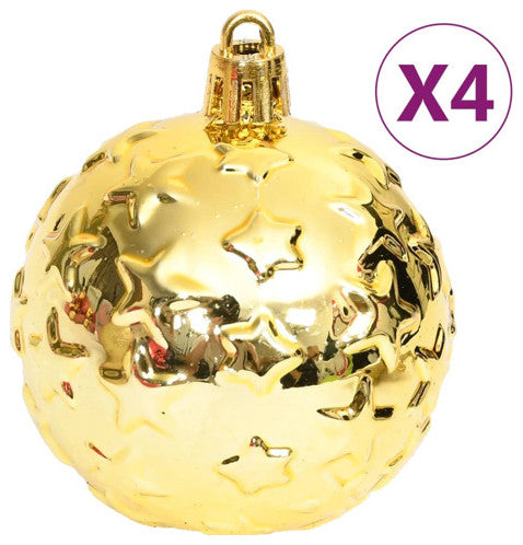 vidaXL Christmas Bauble Set 70 Piece Christmas Ball for Xmas Tree Gold and Red
