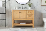 Matilda 22" Transitional Driftwood-Light Bathroom Vanity, Natural Wood