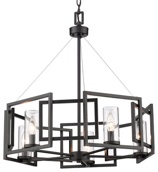 Golden Lighting 6068-5 Marco 5 Light 25"W Taper Candle Style - White Gold