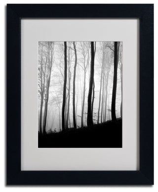'Black Lines' Matted Framed Canvas Art by Philippe Sainte-Laudy