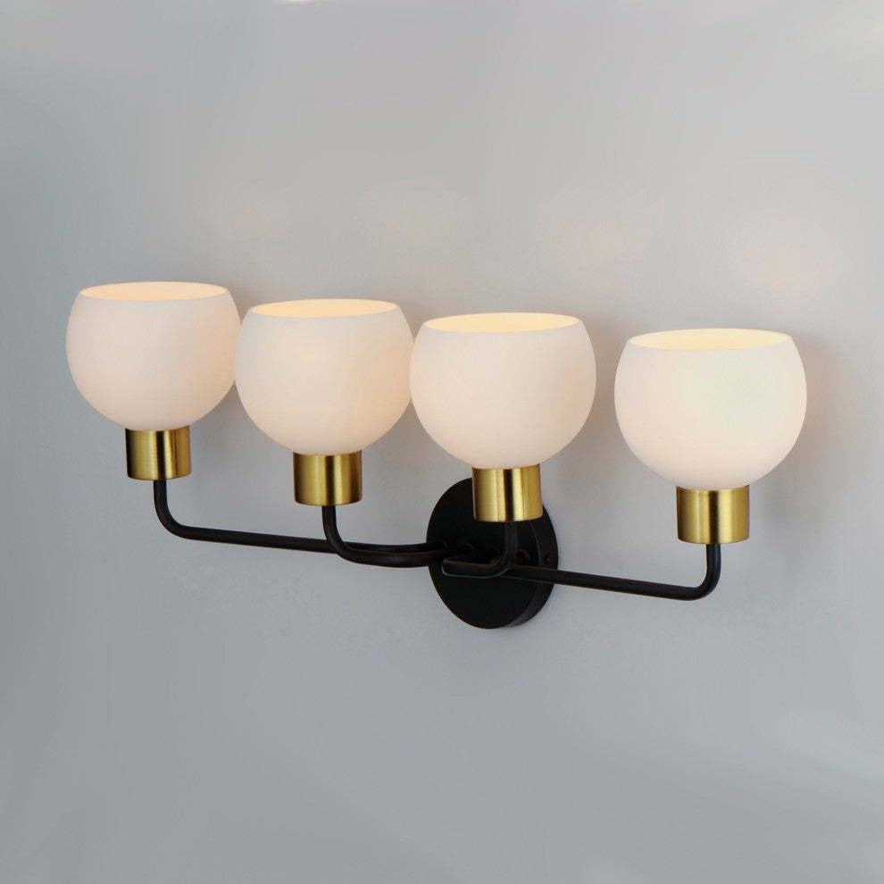 Maxim 11274SWBZS Coraline 4 Light 30"W Bathroom Vanity Light - Bronze Rupert