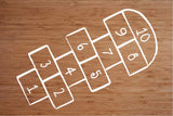 Hopscotch Wall Decal, 38", Cranberry