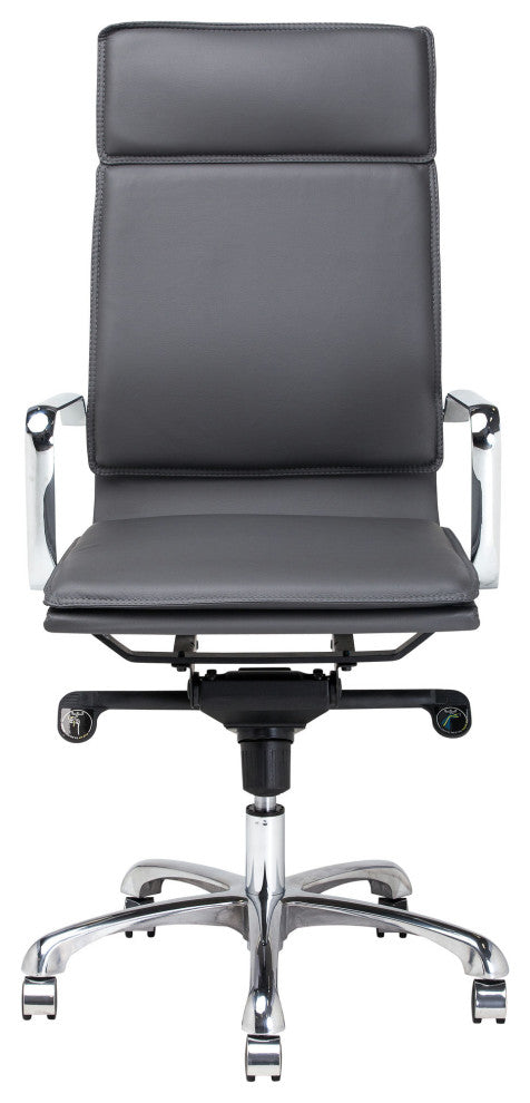 Nuevo Living Carlo High Back Office Chair, Grey
