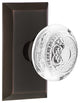 Studio Plate Double Dummy Crystal Egg and Dart Knob, Timeless Bronze, STUCED