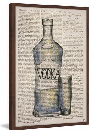 "Ice Vodka" Framed Painting Print, 24"x36"