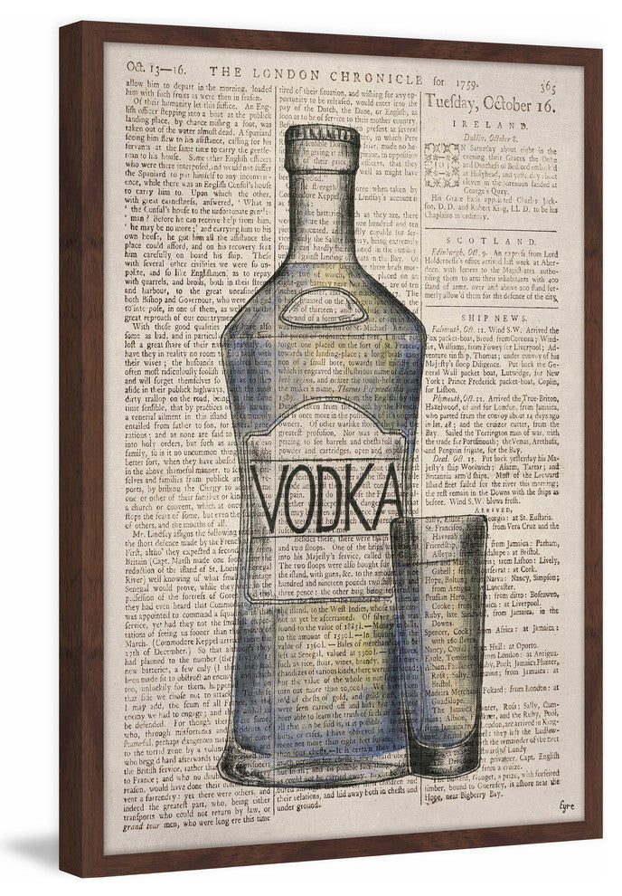 "Ice Vodka" Framed Painting Print, 24"x36"