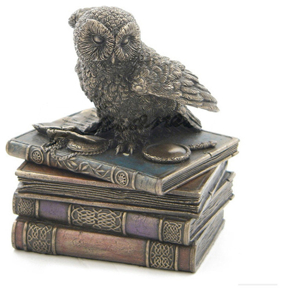 Snow Owl Trinket Box by Veronese Design