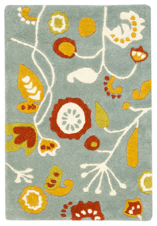 Safavieh Soho Soh772A Floral Rug, Light Blue/Multi, 6'0"x6'0" Round