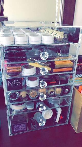 Diamond Collection 7-Tier Acrylic Organizer With Flip Open Top