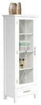 Wooden Bathroom Linen Tall Storage Cabinet
