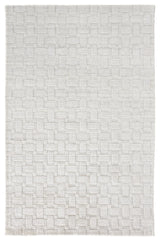 Weave & Wander Tatem Minimal Viscose Rug, White, 8' x 10' Rug