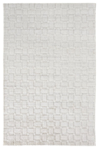 Weave & Wander Tatem Minimal Viscose Rug, White, 8' x 10' Rug