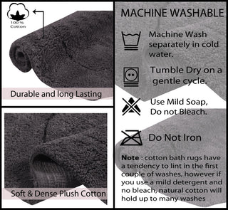 Waterford 2-Piece Bath Rug Set, Gray