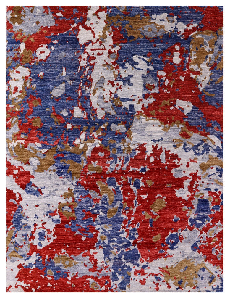 8' 11" X 11' 7" Modern Hand-Knotted Wool Rug Q8576