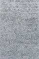 Handmade High Low Juneau Area Rug, Gray, Lt. Blue/Lt. Blue, 5'x7'6"