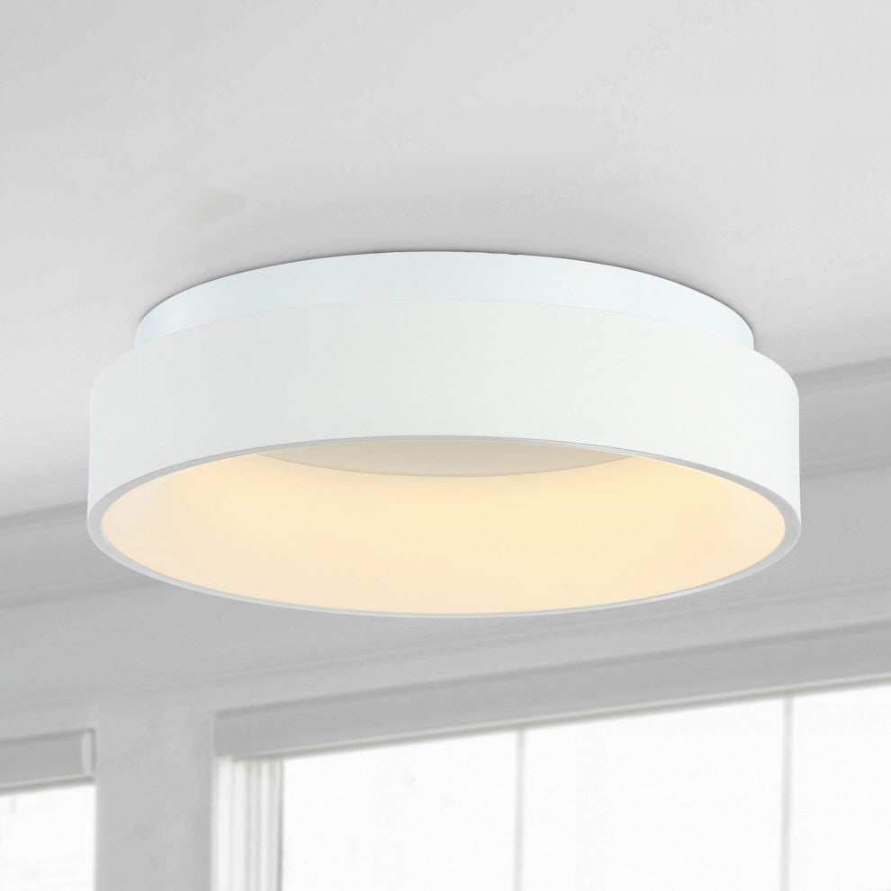 Ring 17.7" Integrated LED Flush Mount Ceiling Light, White