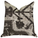 Metro Pulse Beige and Gray Tones Luxury Throw Pillows, 22"x22"