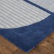 Weave & Wander Cutlor Graphic Wool Rug, Navy Blue/Silver Gray, 8ft x 10ft Rug