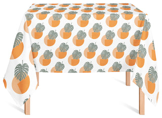 Sun and Palm Leafs 58x58 Tablecloth