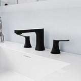 2-Handle 3-Hole Widespread Bathroom Faucet, Matte Black Brushed Nickel
